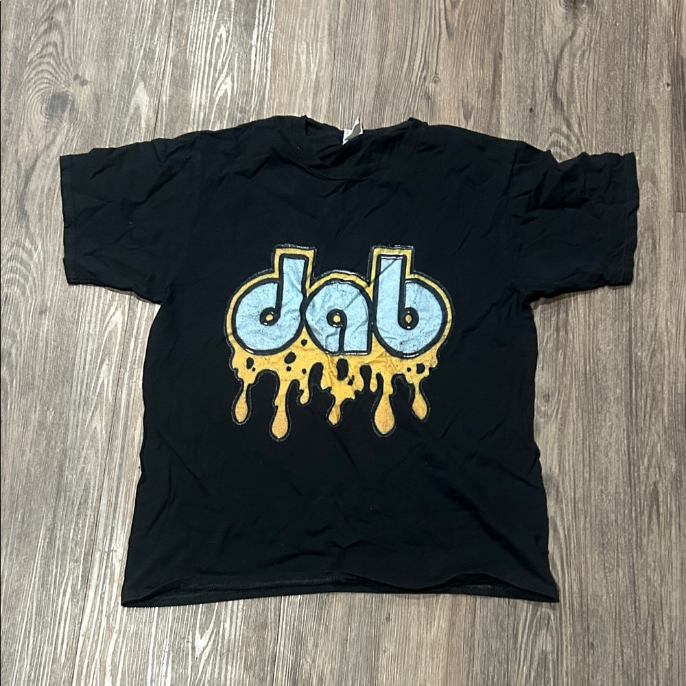 Black T-Shirt with Dripping Dab Graphic